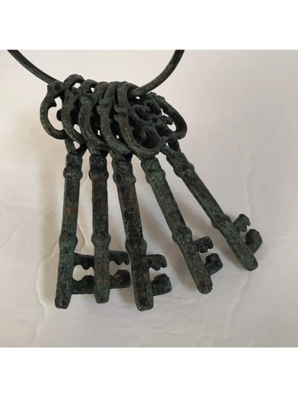 Metal Skeleton Keys Halloween Patina Iron Cottage Horror Prop Goth Victorian Art